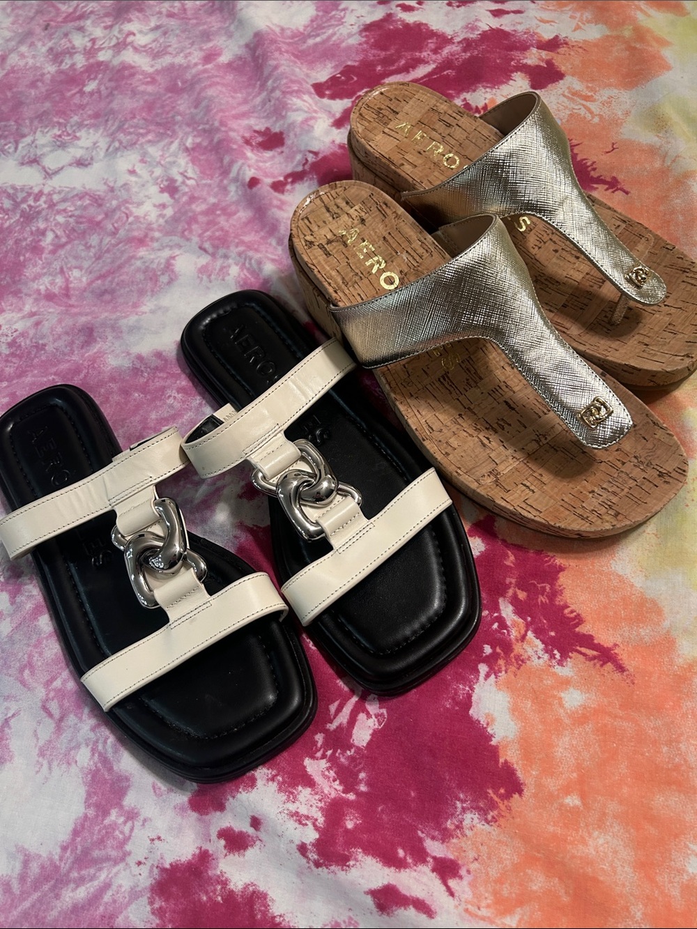 2 pairs Aerosole sandals size 8
